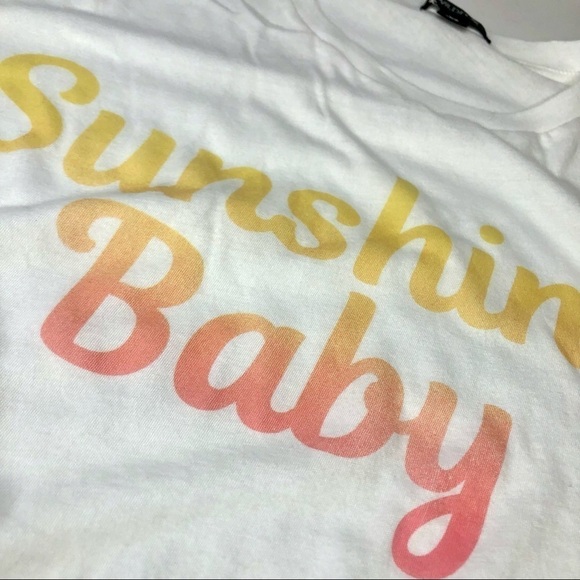 NWT Wildfox Sunshine Baby ombré white t shirt XS - Picture 5 of 8